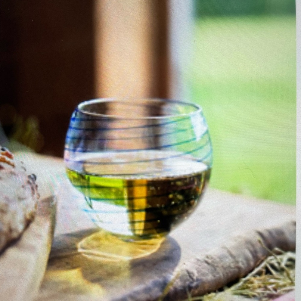 ❤️ ANTHROPOLOGIE ARABESQUE STEMLESS WINE GLASS NEW